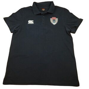 Canterbury Of New Zealand Mens‎ M Shirt Bison Rugby Navy Jersey Polo